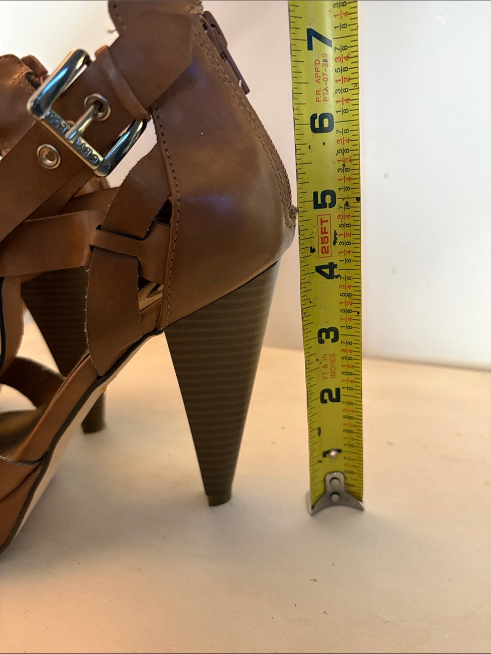 Women’s Strappy High Heel Sandals - Brown - Picture 6 of 7